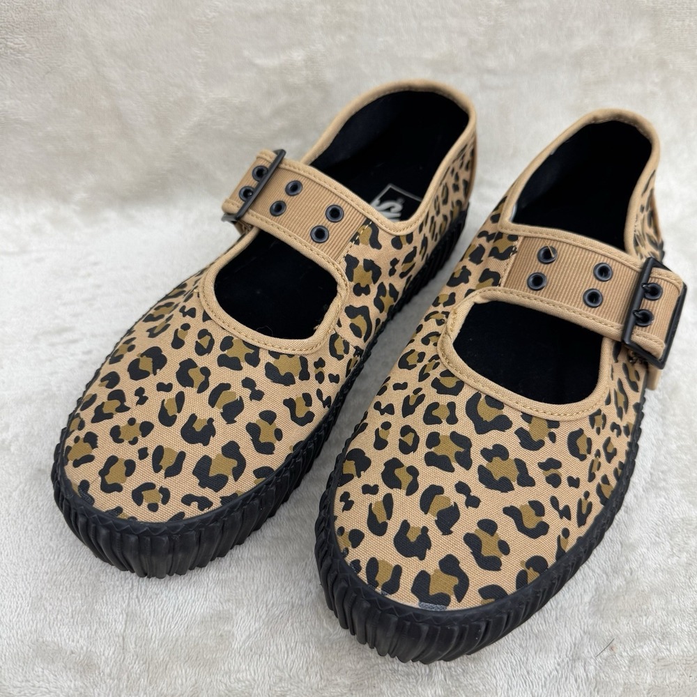 Vans Mary Jane Creeper Leopard Print Platform Shoes Women's 10.5 EU 42